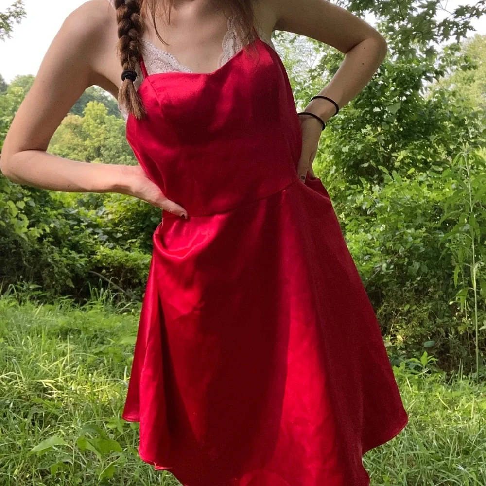 Mini Red Dress w/t Straps ! - Picture 1 of 3